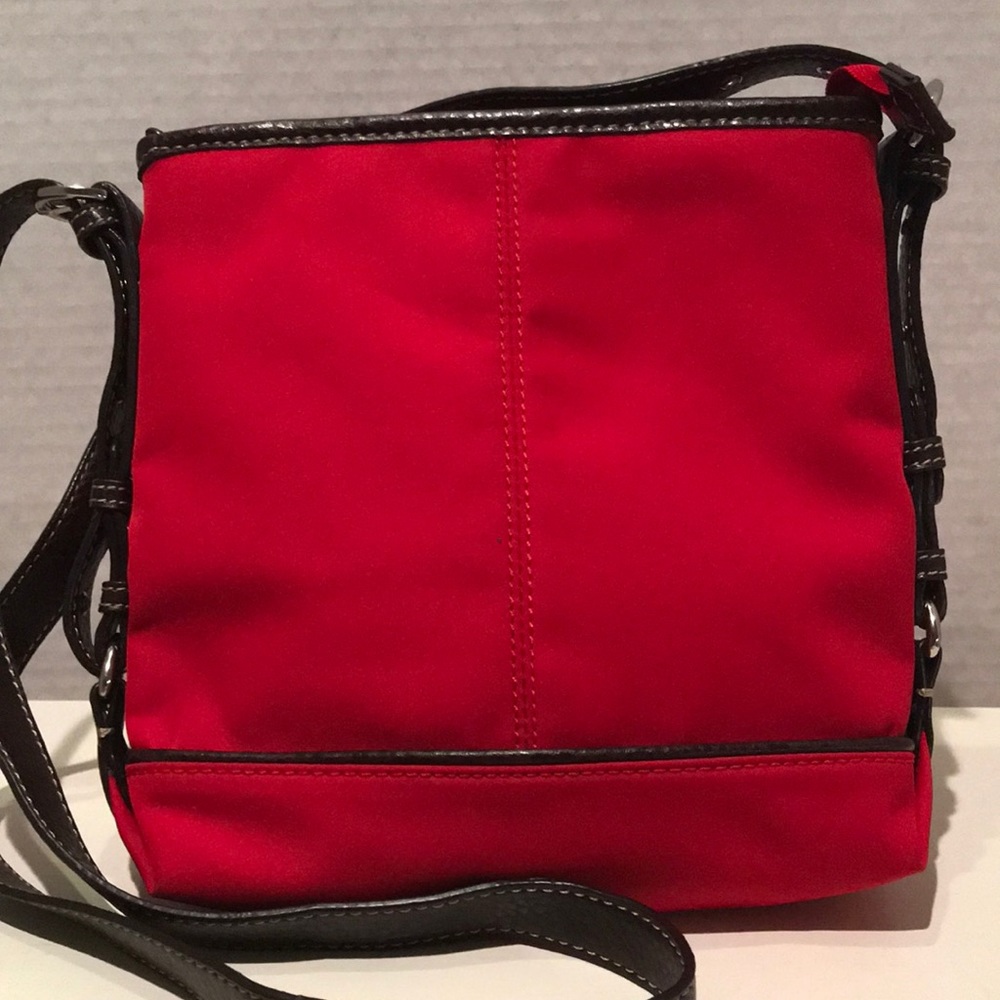 Chaps Red Nylon Crossbody Bag